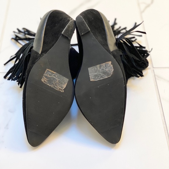 Qupid Fringe Wedge Bootie Faux Suede Size 8.5 - Picture 10 of 10